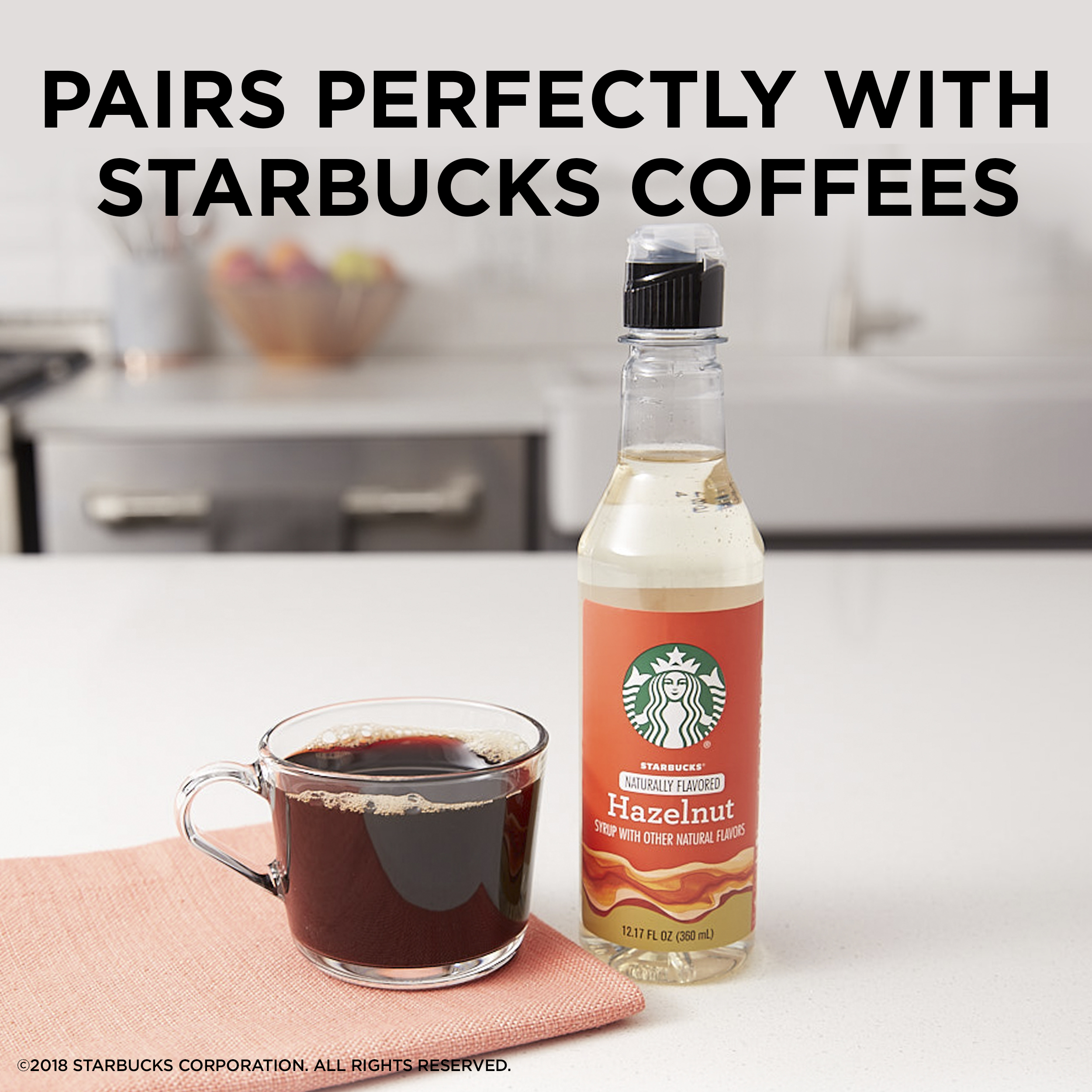 Starbucks Naturally Flavored Hazelnut Coffee Syrup, 12.7 fl oz - image 5 of 7