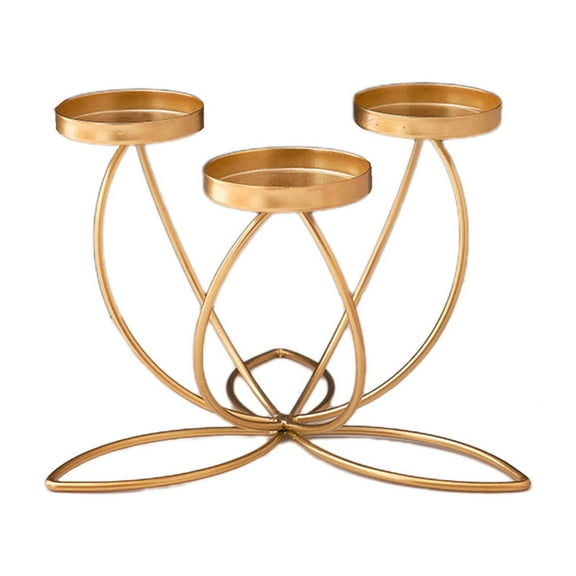 YFTDEF Iron Candle Holder, Elegant Three Heads Candlestick, Romantic Home Decor, Centerpiece for Dining Table, Perfect for Special Occasions, Candlelight Dinner Accessories