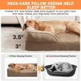 thumbnail image 4 of XXL Orthopedic Dog Bed with Headrest, Waterproof Dog Couch Bed with Removable Washable Cover, Dog Sofa Bed, Egg-crate Foam, Waterproof Lining, Nonskid Bottom, Brown, 48in, 4 of 8