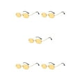 thumbnail image 2 of Gafas de sol rectangulares de estilo punk Minnieouse sin marco para hombre amarillo, 2 of 6