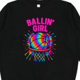 thumbnail image 3 of Inktastic Ballin' Girl Basketball Rainbow Splash Youth Sweatshirt, 3 of 4