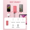thumbnail image 4 of VRURC Portable Charger Built-in Cables and AC Wall Plug, USB C Power Bank 10000mAh, 2023 Upgraded Version Phone Charger Compact Lightweight External Battery Pack for Smart Phones, Tablets etc-Red, 4 of 5