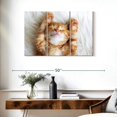 thumbnail image 3 of Elephant Stock Sleepy Kitty Wall Art - Horizontal Multi Panel Canvas - Living Room Wall Decor - Animal Multi Panel - White And Orange Decor - 38" x 24", 3 of 8