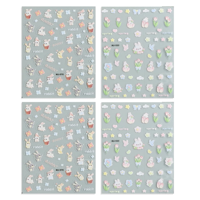 10 Uds. De dibujos animados lindo Departamento tridimensional pegamento trasero pegatinas para uñas Deco diseño artístico suministros de decoración de uñas