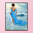 thumbnail image 3 of Kits de costura de algodón conjunto de bordado completo de punto de cruz impreso de niña de la playa DIY Likrtyny  decoración de arte, 3 of 9