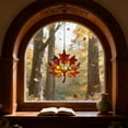 thumbnail image 6 of Maple Leaf Suncatcher, Acrylic Stained Glass Window Hanging, Maple Leaves Fall Ornaments Fall Leaf Decorations Window Wall Hanging Ornament for Thanksgiving Autumn Party Supplies Gold C, 6 of 8