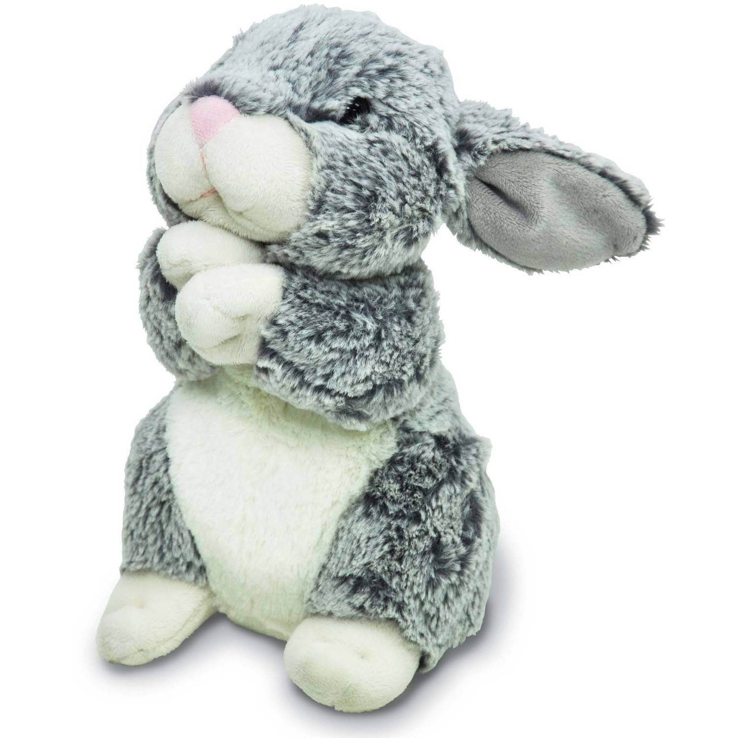 Standing Bunny Plush, Gray