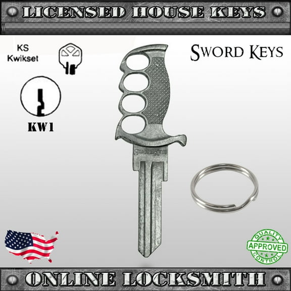 New Uncut 3D Sword Key / Knife Key - Blank Kwikset Keyway Made in USA