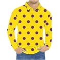 thumbnail image 2 of LEBONYARD Mens Henley Long Sleeve T-Shirt Cotton,Men's Printed Long Sleeved Turndown Collar Blouse Top Long Sleeve Turndown Collar Blouse Blouses Shirts Yellow XXXXL, 2 of 5