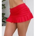 thumbnail image 3 of Falda de baño Halcurt para mujer con volantes fruncidos, color rojo y bikini XL, 3 of 6
