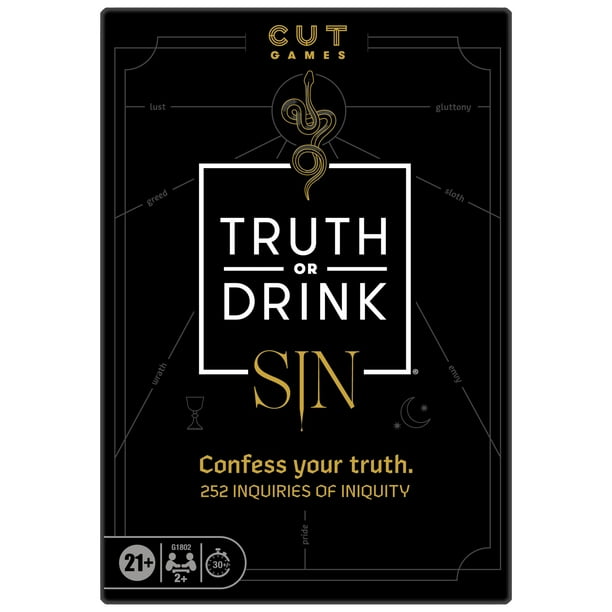 Juego de fiesta Truth or Drink: Sin Edition Cut más de 250 preguntas