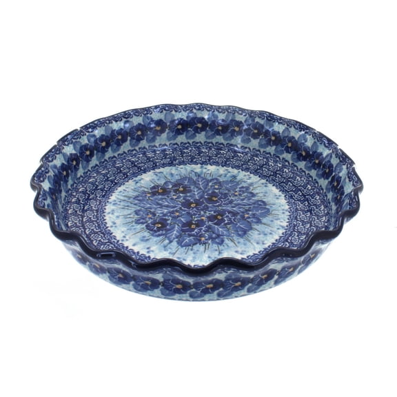 Blue Rose Polish Pottery Joanna Pie Plate