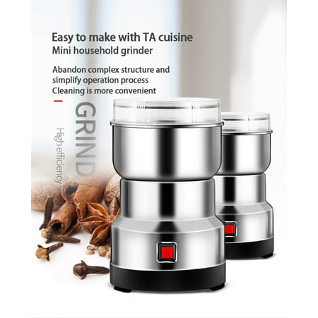 Stainless Steel Electric Coffee Grinder Powder Machine Grinder, Electric Spice Grinder with Large Grinding Capacity,Best Grinder for Spices Herbs, Nuts, (The Best Coffee Grinder For Espresso)