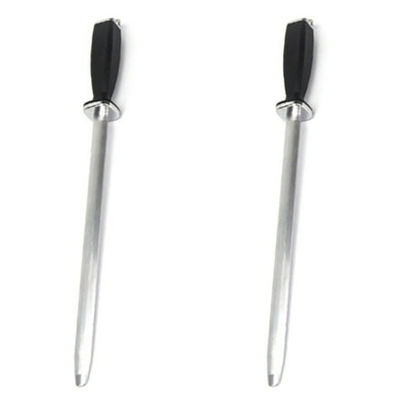 

2pcs 10 Inch Professional Chef Knife Sharpener Rod Diamond Sharpening Stick Honing Steel for Knife