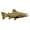 Gold Plated, variant on Brown Trout, Fish Pin, Pewter, F008, 2 1/4" Lapel Pin, Hat, Brooch, Brooches, Jewelry, Gift, Fishing, Salmonoids, 100% Handmade in the USA, 200 Fish Designs Available