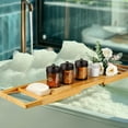 thumbnail image 6 of Glass Qtip Holder, Apothecary Jars with Bronze Metal Lid & Stickers-Bathroom Qtip Dispenser Storage Organizer Set,Vanity Counter Canister for Cotton Swabs,Round Floss(2 Pack), 6 of 7