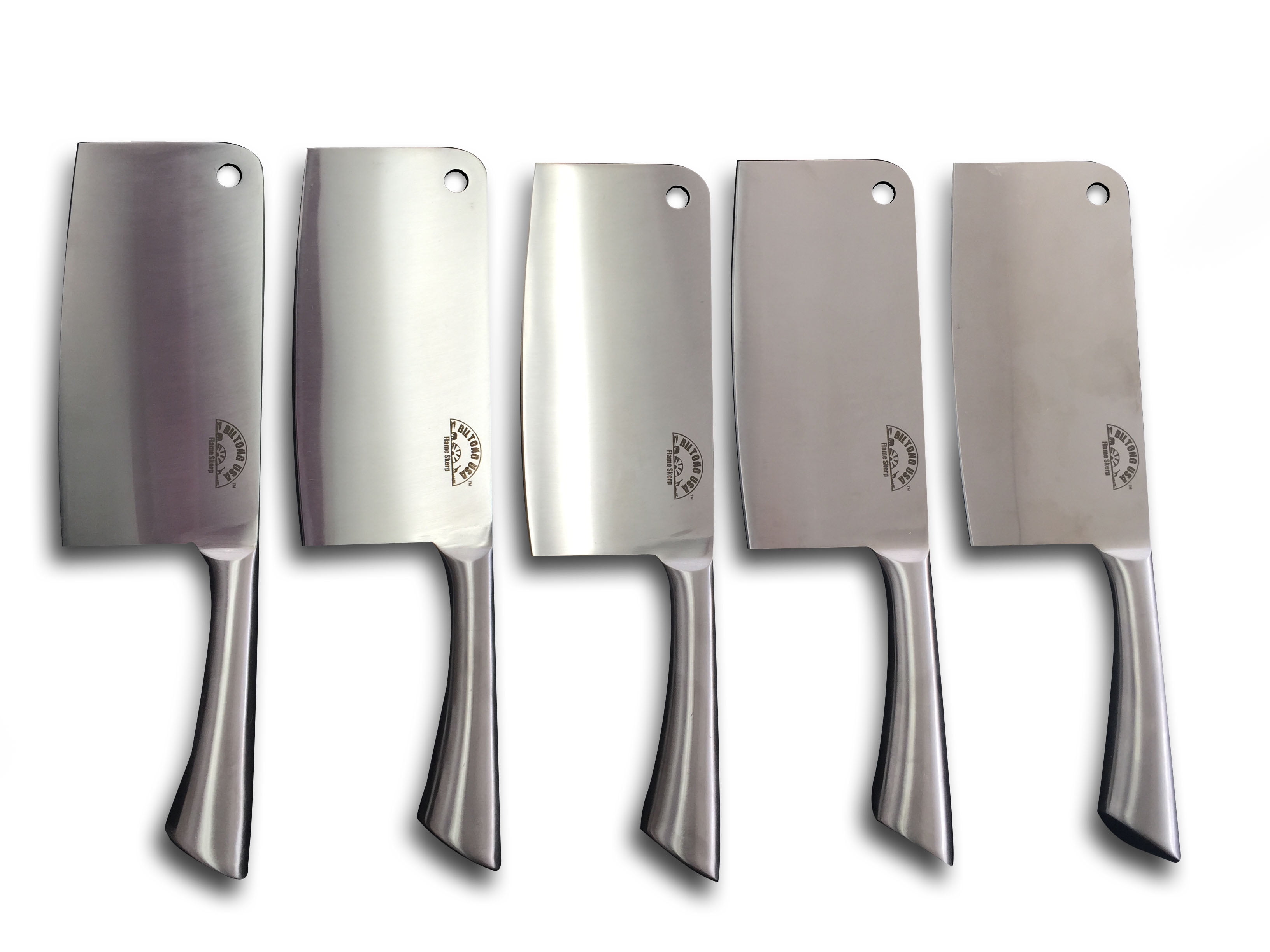 7 inch Chef Butcher Kitchen, Stainless Steel, Cleaver, 5 Pack by