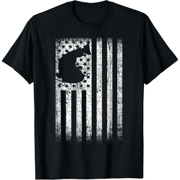 Catfishing American Flag - Catfish Angler Fisherman Gift T-Shirt men and women can wear, black, white, gifts