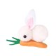 thumbnail image 5 of Pinzas para el pelo peludas de conejito de Pascua para niños, horquillas para el pelo para fiestas de invierno. Blanco, 5 of 7