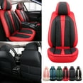 thumbnail image 4 of Maidao 2pcs Front Car Seat Cover for Land Rover for Range Rover Velar 2017-Present 2 Seats Leather Airbag Compatible Waterproof Front Seat Protectors Black and Red, 4 of 8