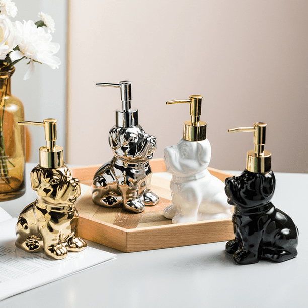 Ceramic Soap Dispenser Dog Shape Liquid Dish Soap Dispenser Refillable Hand Pump Lotion Bottle Shampoo Holder for Bathroom Walmart