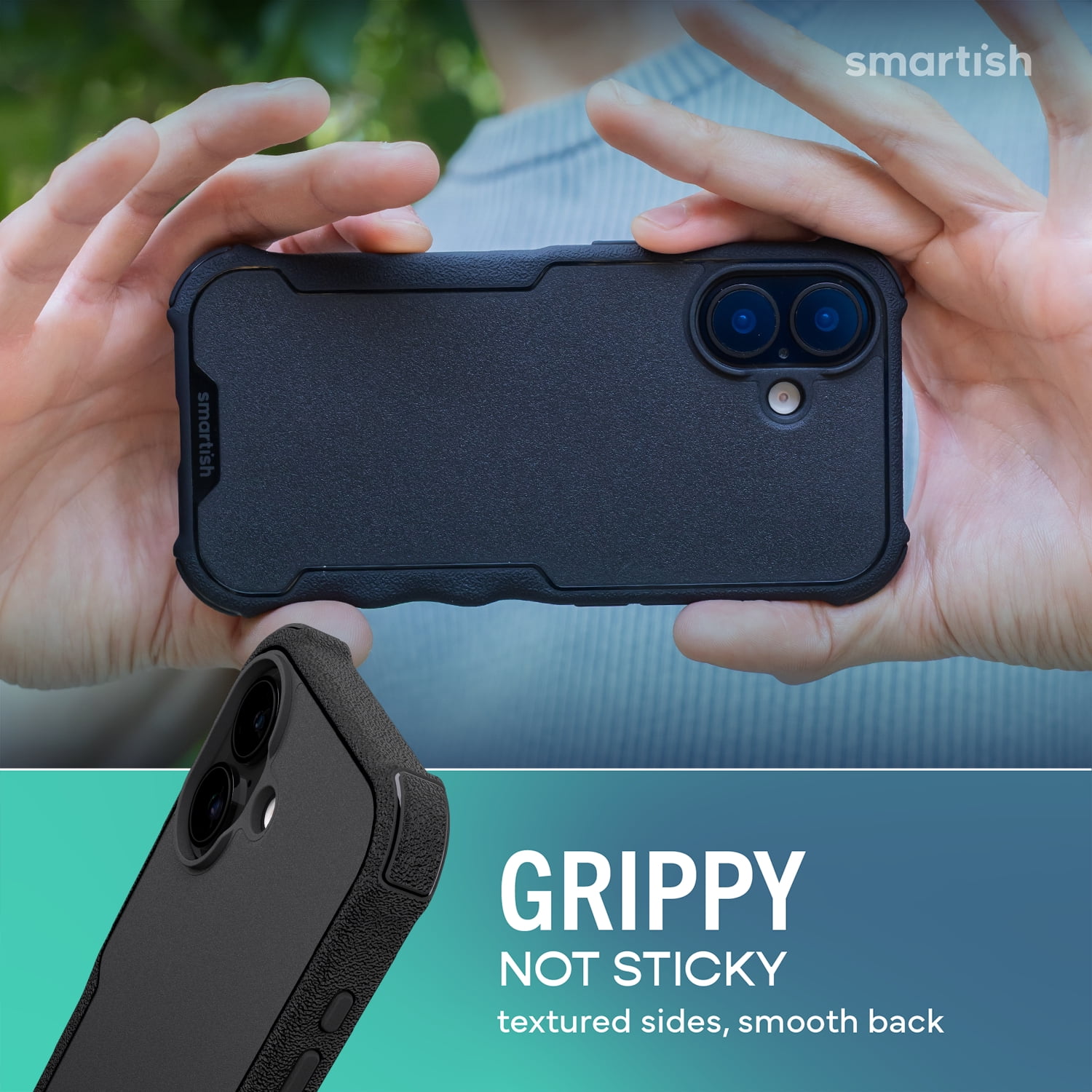 Smartish® iPhone 17 MagSafe Case - Gripzilla Protective Magnetic Case [Rugged + Tough] Heavy Duty Grip Armored Cover w/ Drop Tested Protection for Apple iPhone 17 - Black Tie Affair