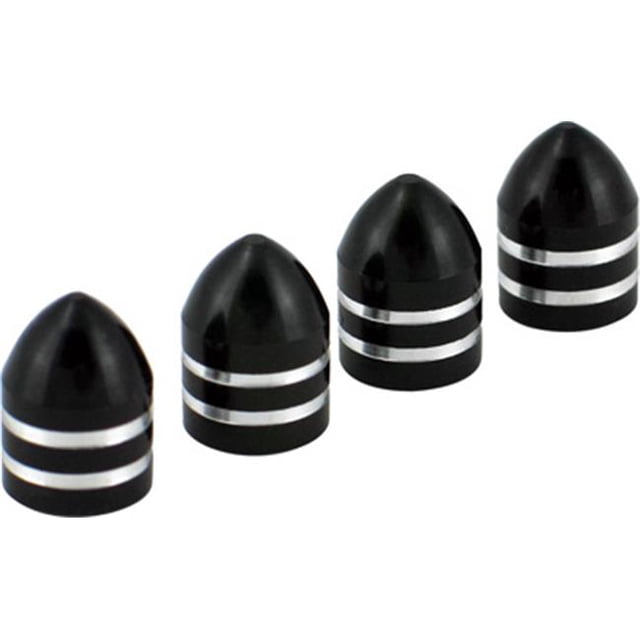 Bell Automotive Products 02620-M 4 Pack Bouchon de Soupape en Aluminium Noir