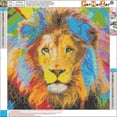 thumbnail image 4 of Diy 5D Diamond Painting By Number Kit, Colorful Lion 40 X 40Cm Diamond Embroidery Kit Animals, Diamond Painting Full 5D Rhinestone Picture Craft For Home Wall Decor, 4 of 5