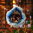 thumbnail image 4 of Taicans ‌Nativity Scene Christmas Tree Ornament,Resin Rock with Blue Crystal Cavity,Hand-Painted Holy Family,Religious Holiday Decoration,Shatterproof Unique Christmas Ornament for Home Decor‌, 4 of 5