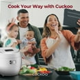 thumbnail image 5 of CUCKOO Micom Rice Cooker 10-Cup Uncooked / 20-Cup Cooked with Nonstick Inner Pot, Large Rice Maker with 16 Menu Options, Fuzzy Logic Technology, Auto Clean Mode, LCD Display, White (CR-1020F), 5 of 7