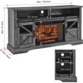 thumbnail image 5 of Tabaray 60" Electric Fireplace TV Stand 27" Fireplace Insert with Remote Overheat Protection can Flame Viewing Without Heat, 5 of 15