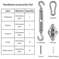 thumbnail image 4 of Yescom Rectangle Sun Shade Sail Hardware Kit 5" 304 Anti-Rust Stainless Steel M6 Accessory 40pcs for Outdoor Canopy, 4 of 11