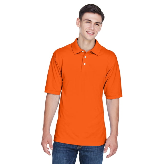 Hombres 5.6 oz. Polo Easy Blend™ NARANJA EQUIPO S harriton M265