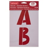 4" Modern Alphabet Stencils by Craft Smart - 29 designs - Walmart.com