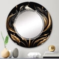 thumbnail image 5 of DESIGN ART Designart 'Black And Gold Tulip' Printed Floral Tulip Wall Mirror 20in.x30in., 5 of 5
