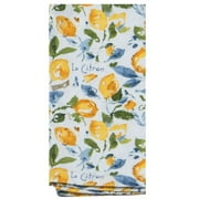 Set of 4 ZEST OF HAPPY Lemon Watercolor Cotton Napkins, Kay Dee Designs