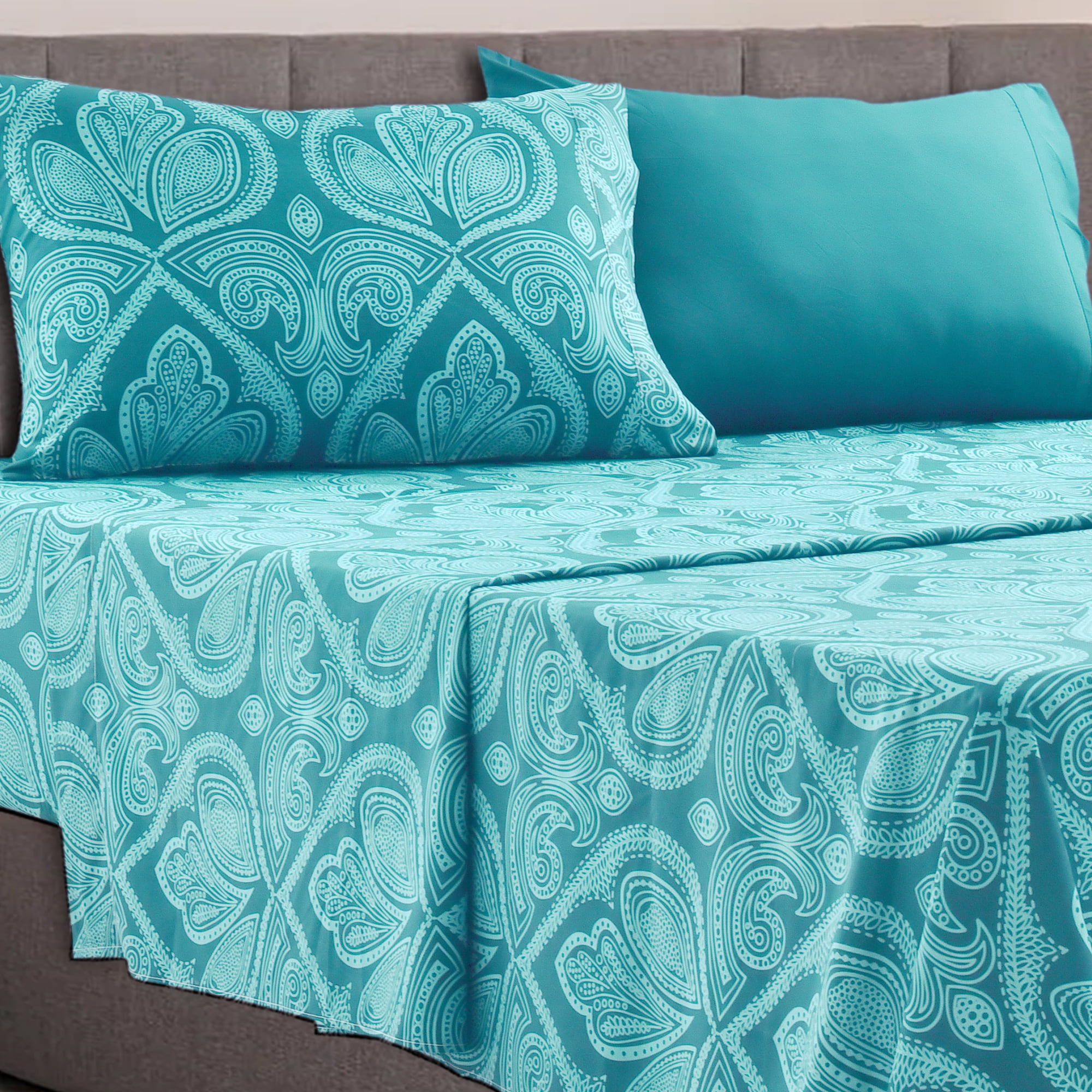 Lux Decor Collection Bed Sheets Set, 1800 Microfiber Bedding Set, Deep