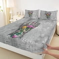 thumbnail image 3 of Homewish Vintage Knight Gloves 4 Pieces Queen Sheet Sets for Teens Adults,Retro Rustic Flower Ultra Soft Flat Sheet,Retro Aesthetic Queen Fitted Sheet,Luxury Bedroom Decor, 3 of 7