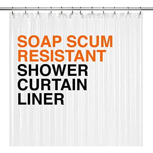 LiBa Forro para Cortina de Ducha de Baño PEVA 10G, 72x84, Esmerilado, Gran Espesor, Impermeable, Resistente al Moho y Hongos, Tela Pesada No Tóxica