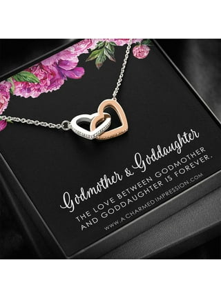 Anavia Godmother Gift, Godmother Necklace, Jewelry Gift, Gift for  Godmother, Birthday Gift, Christmas Gift for Her, Cross Necklaces with Wish  Card-[Silver] 