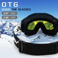 thumbnail image 3 of FEISEDY Ski Goggles, OTG Snow Sport Goggles for Adult Youth, Anti-Fog UV400 Protection Bendable Dual-Lenses B2961, 3 of 14