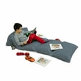 thumbnail image 3 of Japanese Floor Pillow Lounger Cover, Diamond Line Pattern with Squares and Abstract Graphic Flowers, Nap Mat Printed Fabric Case for 5 Pillows, 88" x 27", Charcoal Grey Dark Blue, by Ambesonne, 3 of 5