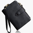 thumbnail image 1 of Apuakthei - Cartera pequeña de piel plegable para mujer, con ranuras para tarjetas, ventana de identificación, monedero con cremallera, 1 of 6