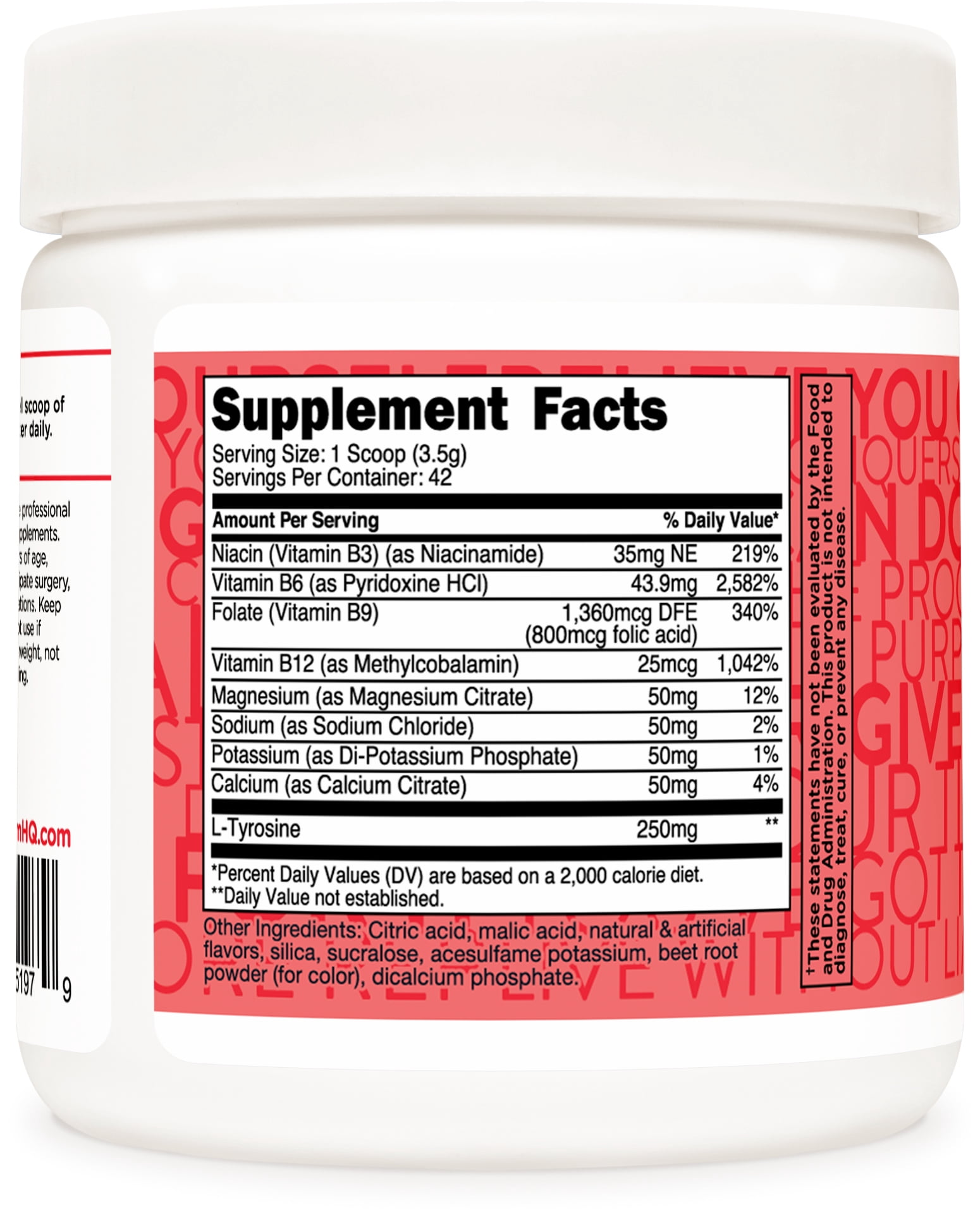 TransformHQ Hydration 42 Servings (Strawberry Lemonade) - Electrolytes, Vitamins, Supplements