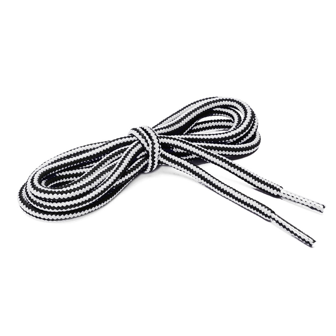black and white striped laces