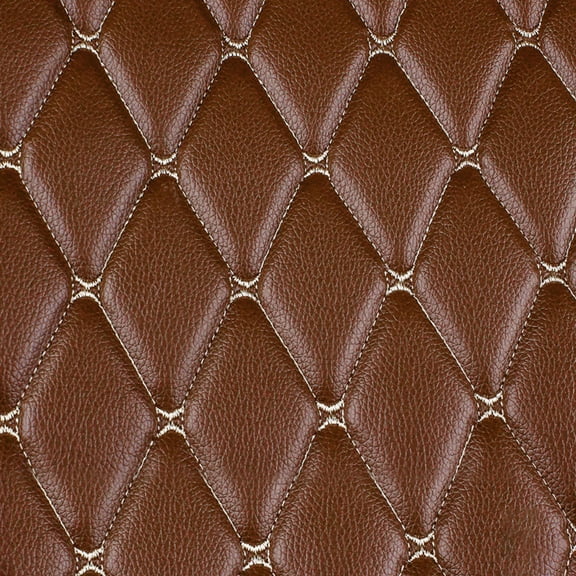 Quilted PVC Upholstery Fabric with Sponge Backing - 5ft x 3.28ft Waterproof Padding for Car Seats, Boat Interiors, Furniture, Headboards