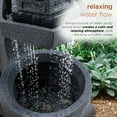 thumbnail image 5 of Alpine Corporation 31"H Outdoor Tranquil Zen Pagoda Fountain with LED Lights, Gray, 5 of 13
