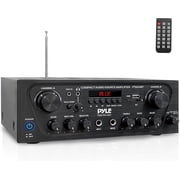 PYLE PTA24BT - Compact Bluetooth Home Audio Amplifier, 2-Ch. Audio Source Stereo Receiver System with FM Radio, MP3/USB/SD/AUX Playback (250 Watt)