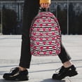 thumbnail image 2 of Easygdp Hearts And Lines Mochila Ligera de 15 Pulgadas para Estudiantes, Mochila Cómoda para la Escuela y Viajes, Correas Ajustables, 2 of 6