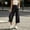 Black, variant on Women's Casual Wide Leg Cropped Capri Pants Loose Wide Leg Low Rise Fold Over Stretch Gaucho Pants for Summer Beach Holiday(Light Gray,S)